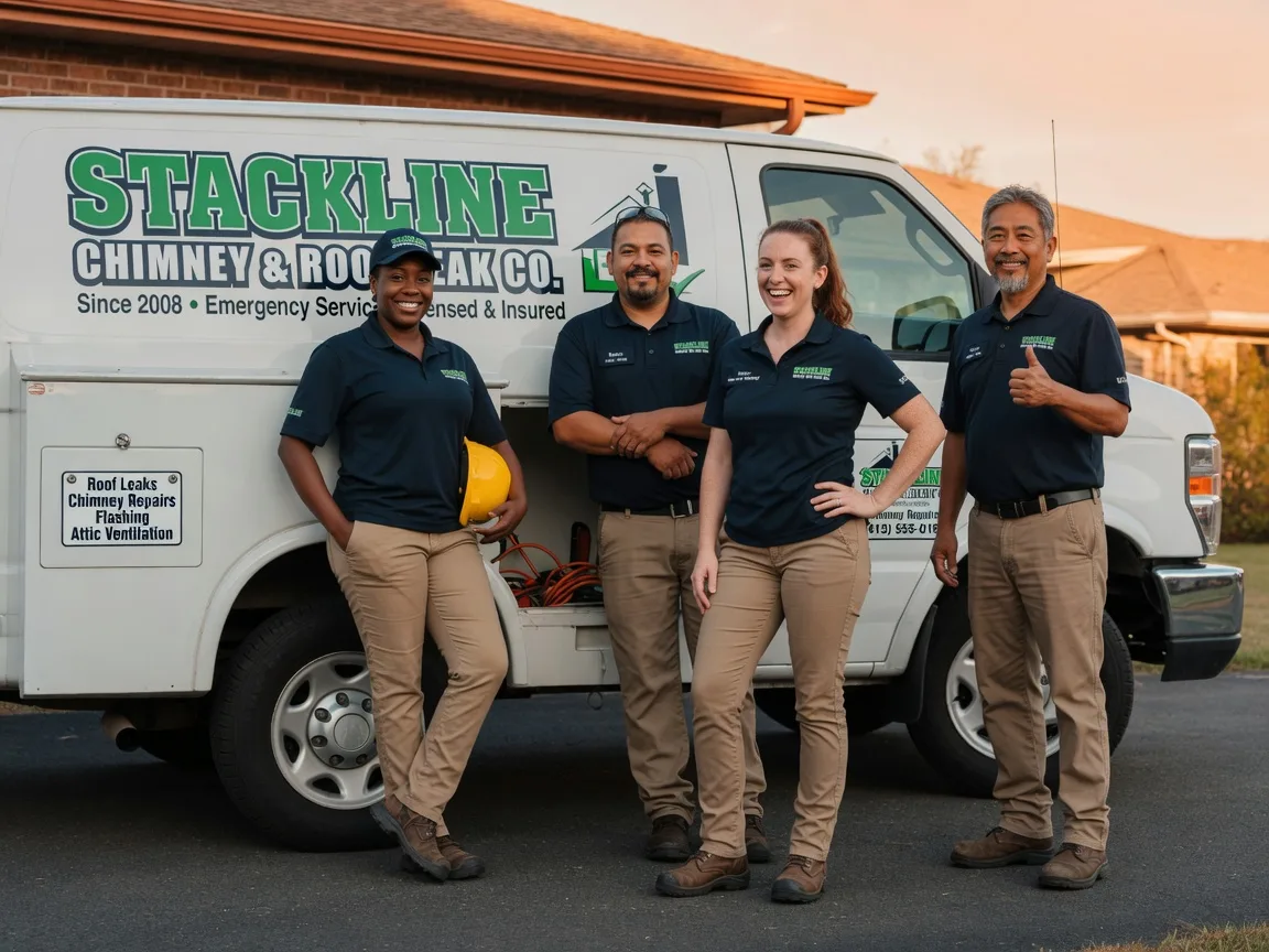 Chimney flashing repair company in Oakwood, OK
